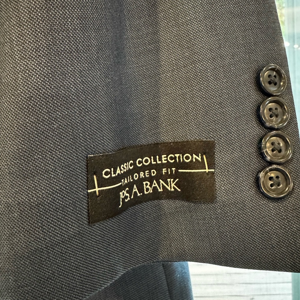 Jos. A. Bank Blue Sport Coat with Structured Shoulders - Picture 6 of 7